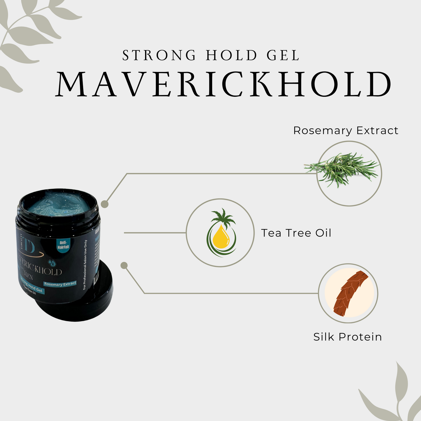 MAVERICK HOLD for Men - Strong Hold Gel | Anti-Hair Fall Formula | TD LABeauty