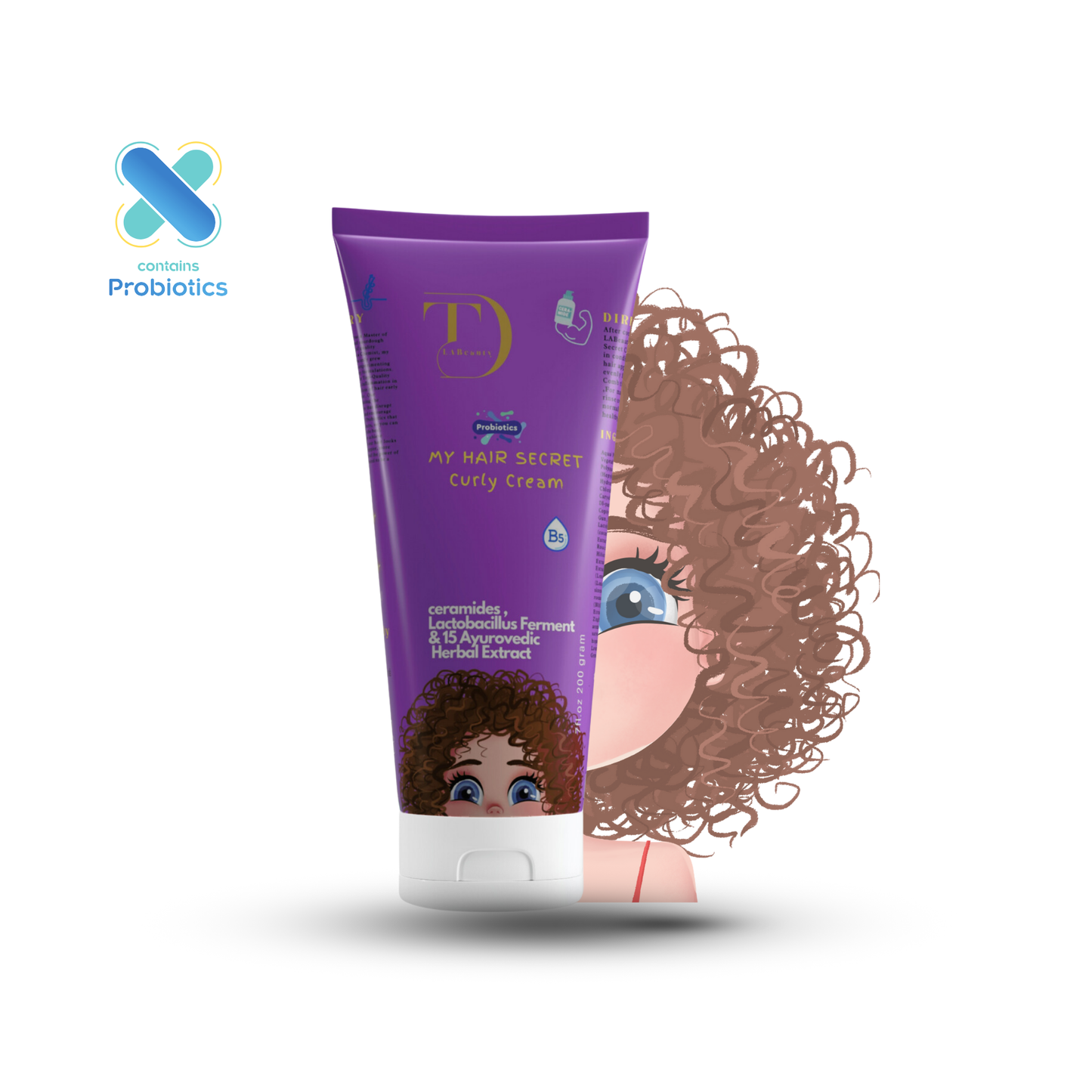 Probiotic My Hair Secret Curly Cream -TD LABeauty