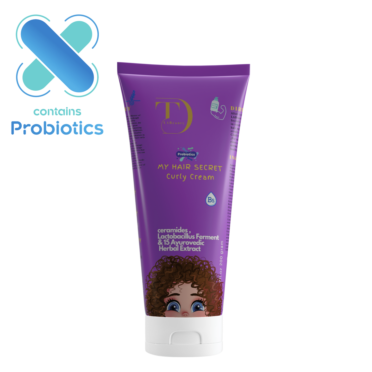 Probiotic My Hair Secret Curly Cream -TD LABeauty